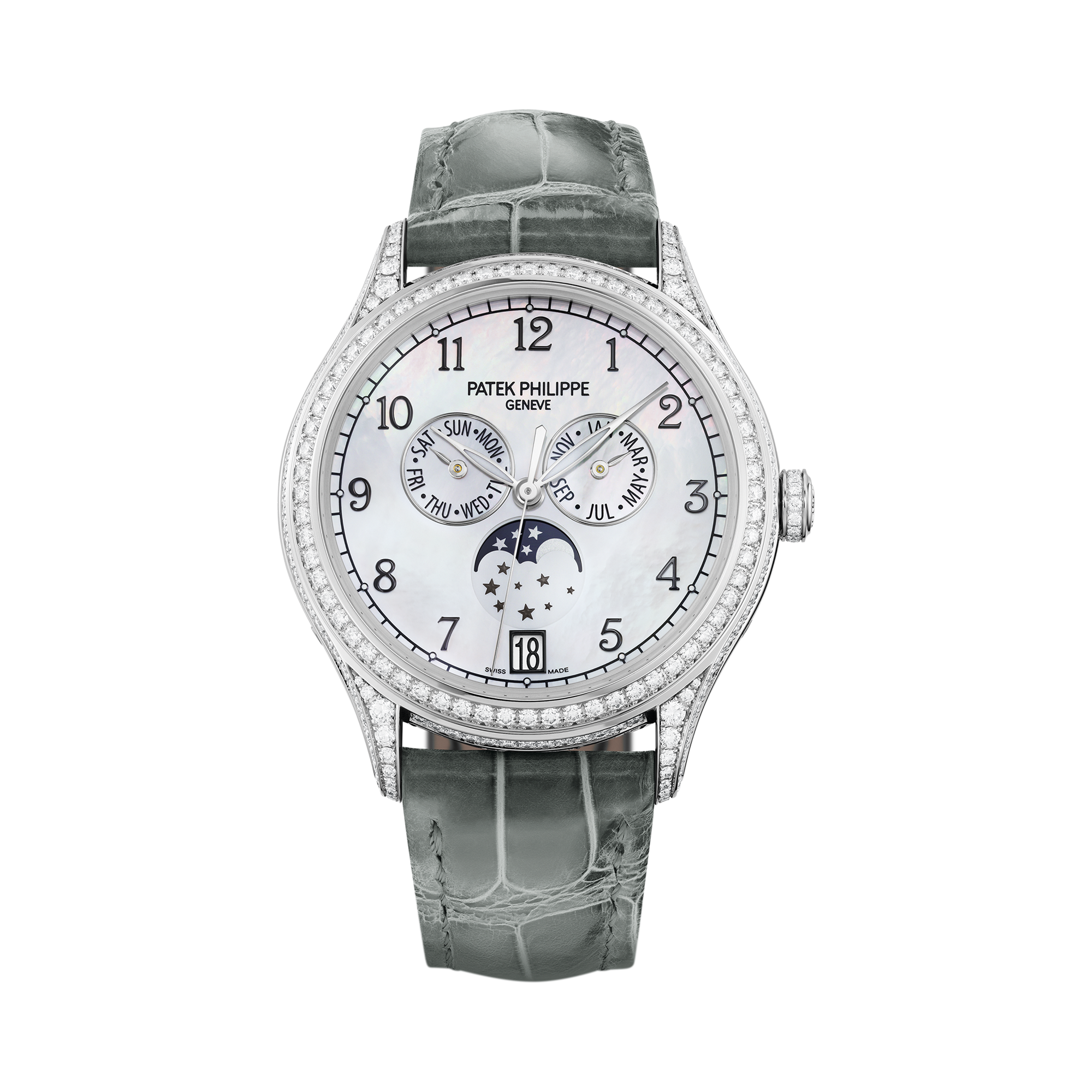 ساعة باتيك فيليب تقويم سنوي ومراحل القمر ٤٩٤٨جي-٠١٠ Patek 4948g-010