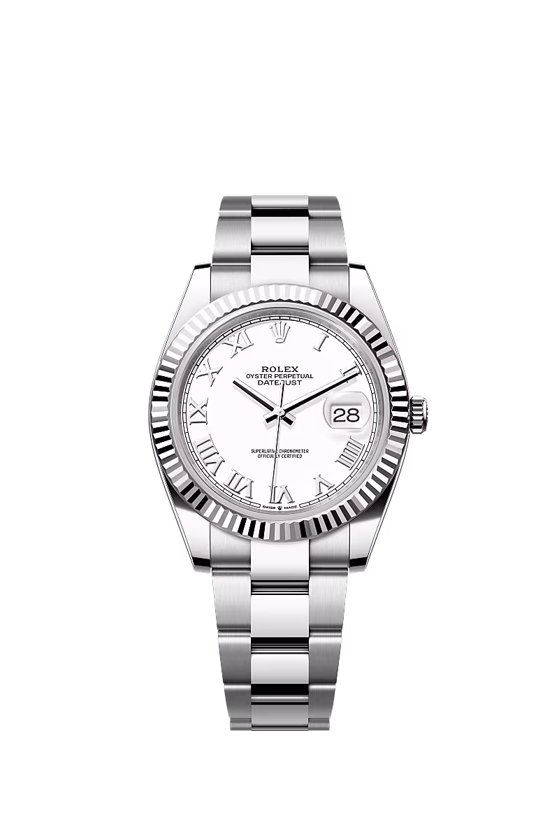 Rolex Datejust 41mm White Roman Dial 126334