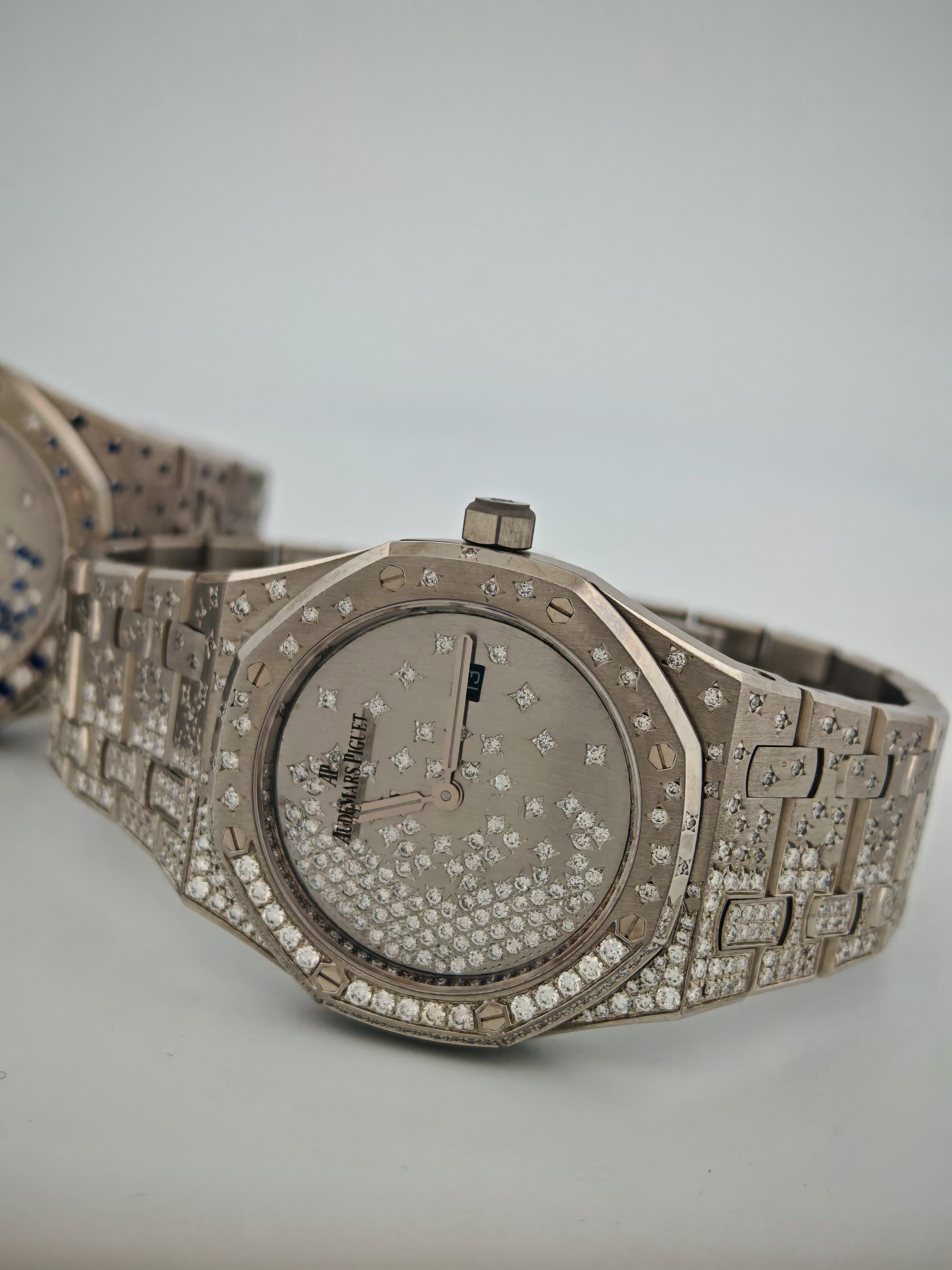 Audemars Piguet Royal Oak Steel Quartz with Custom Diamonds Audemars Piguet 67650ST.OO.1261ST.01