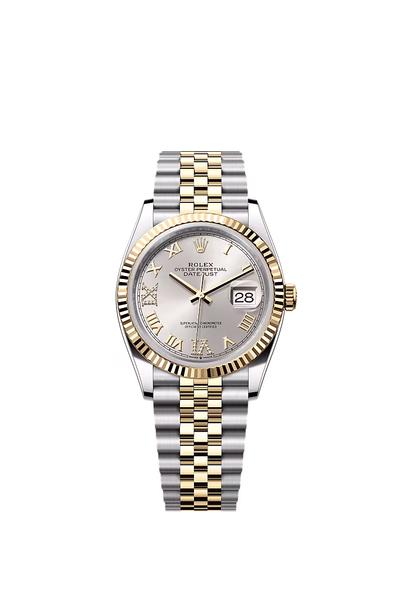 ساعة Rolex Datejust 36 mm من فولاذ Oystersteel والذهب الأصفر 126233