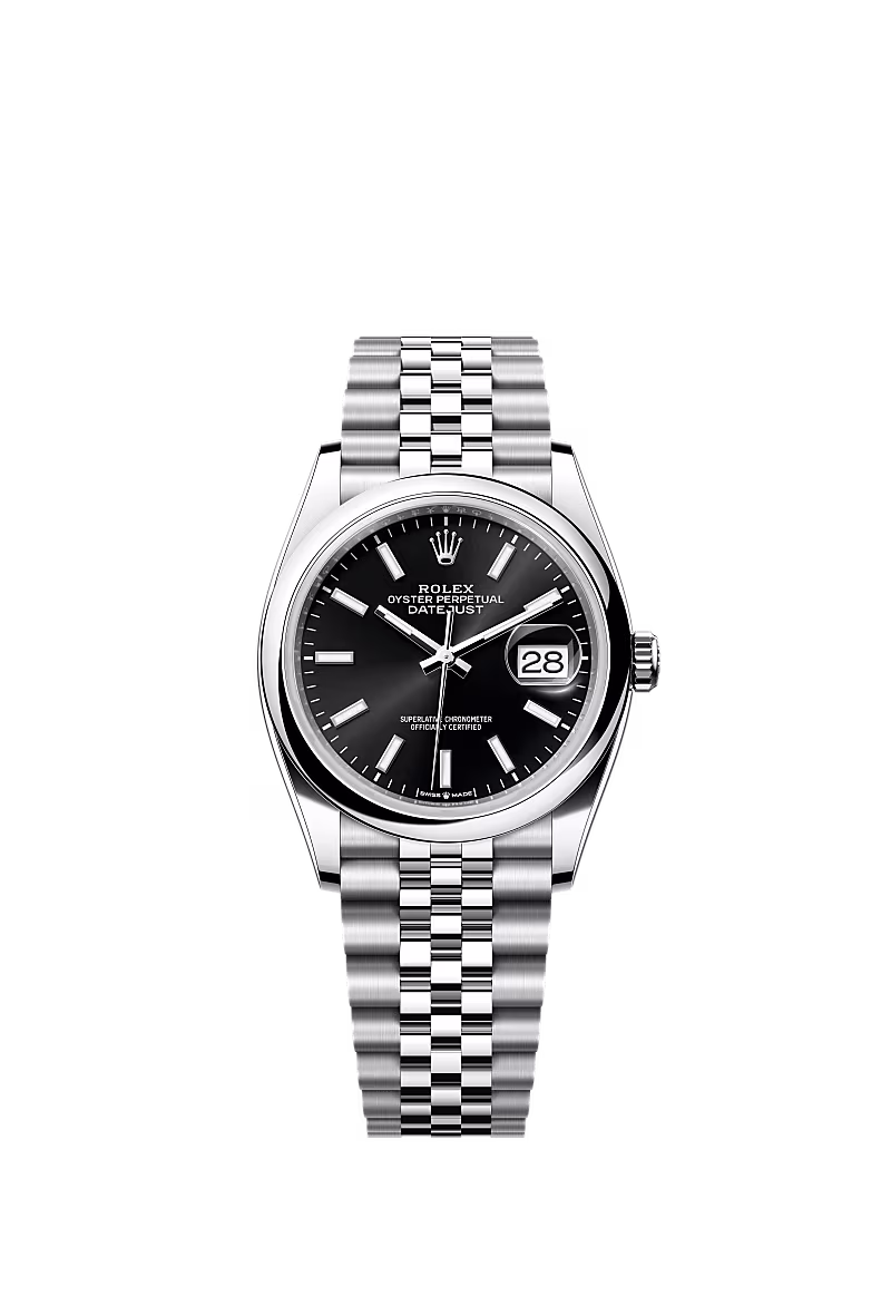 ساعة Rolex Datejust 36 mm Oystersteel Black Dial 126200