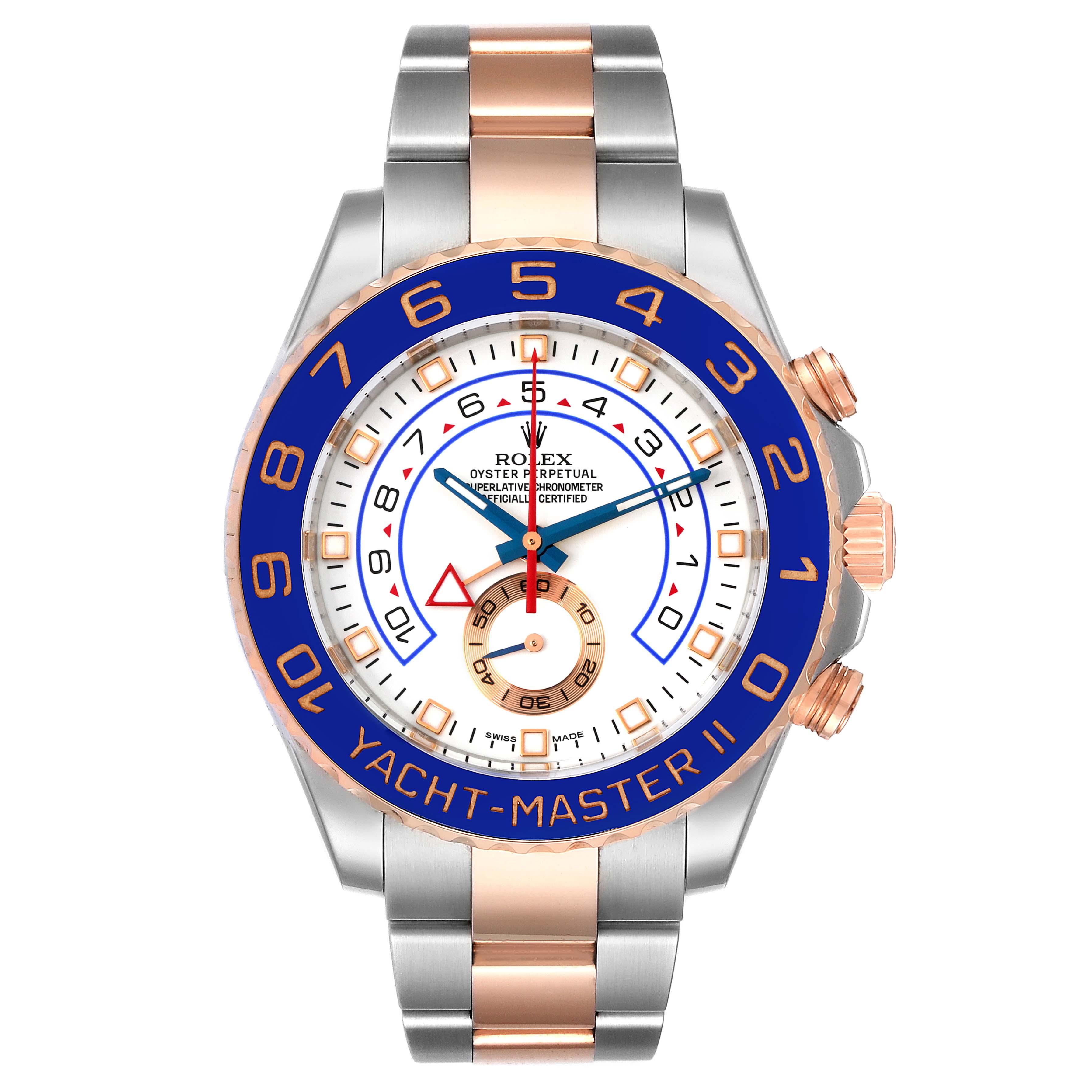 رولكس يخت ماستر II ميناء أبيض إطار أزرق 44mm 116681