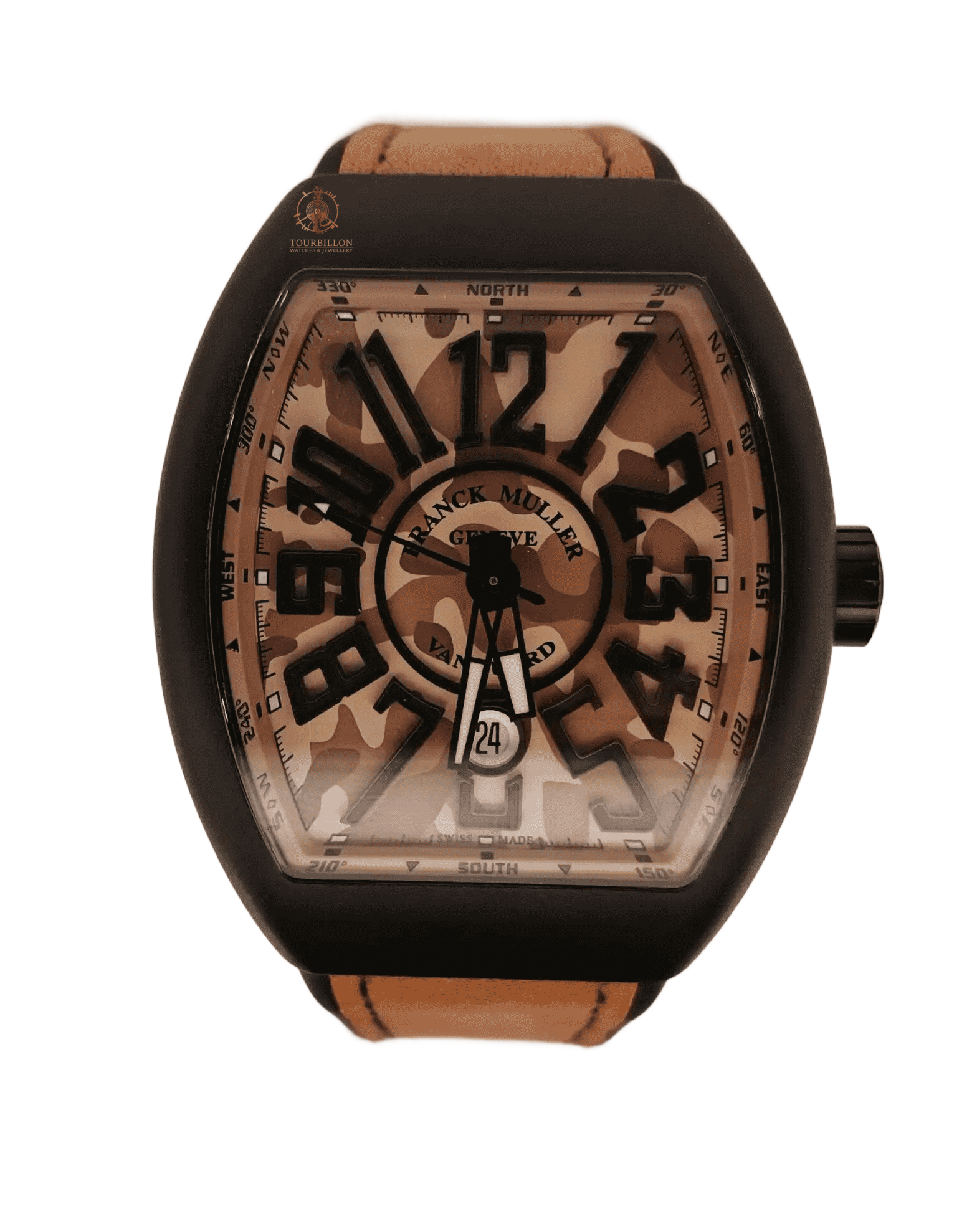 ساعة فرانك مولر فانغارد كاموفلاج رجالية v 45 sc dt camo tt nr mc sb