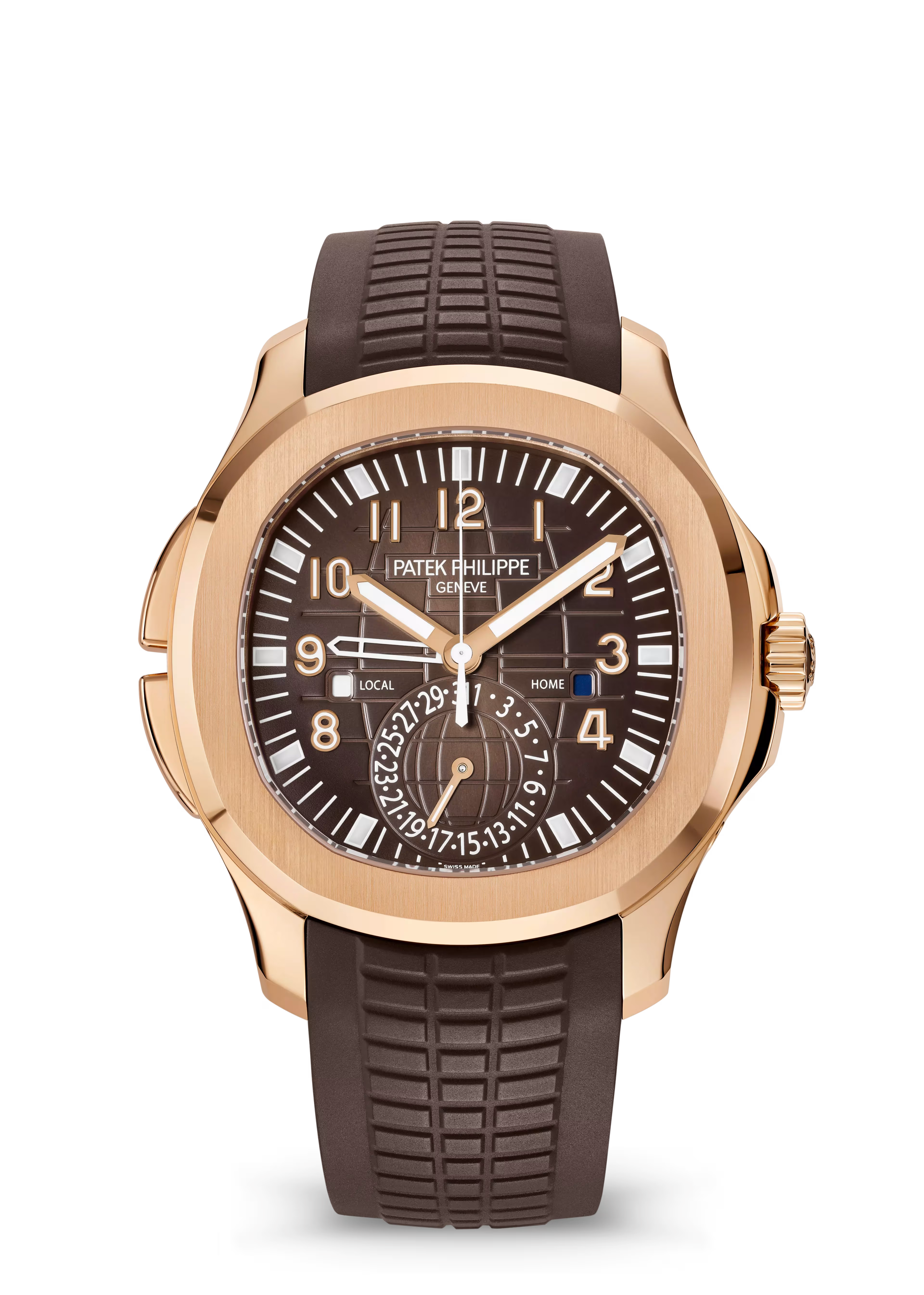 ساعة باتيك فيليب أكوانوت وظيفة التوقيت العالمي ٥١٦٤آر-٠٠١ Patek 5164r-001