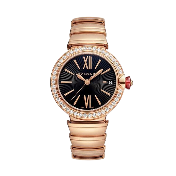Bvlgari Lvcea Rose Gold And Diamond 33Mm 102260